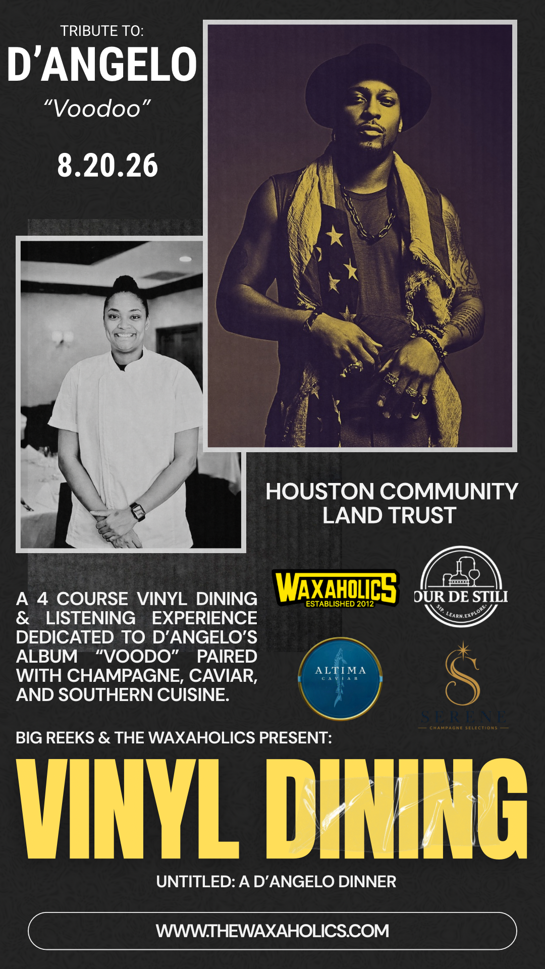 Vinyl Dining: A Tribute to D'Angelo, Caviar, Champagne, and Southern Cuisine