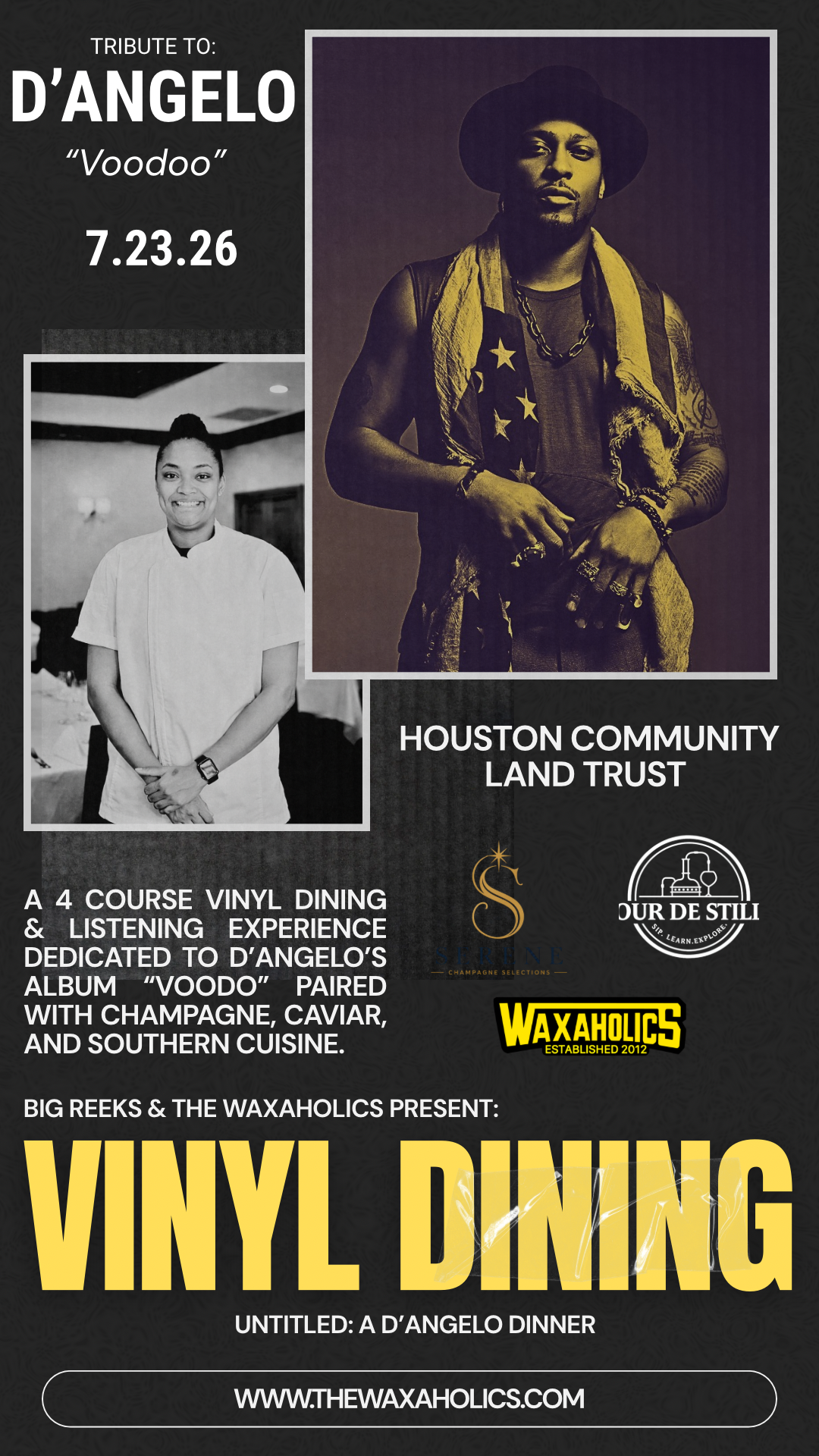 Vinyl Dining: A Tribute to D'Angelo, Caviar, Champagne, and Southern Cuisine