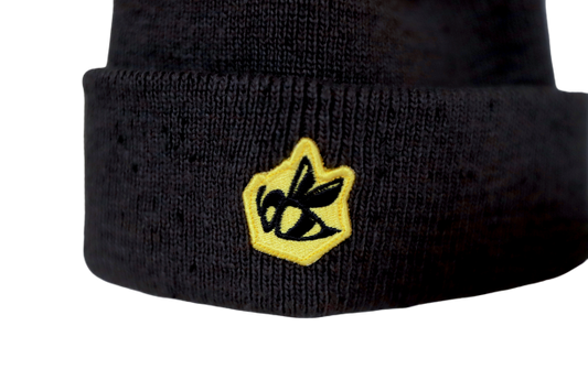 Bee Patch New Era Beanie - Dark Grey